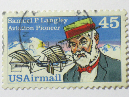 US aviation pioneer stamp, circa 1988
