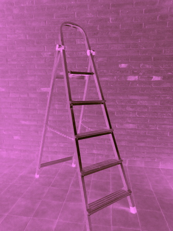 Metallic ladderの写真素材