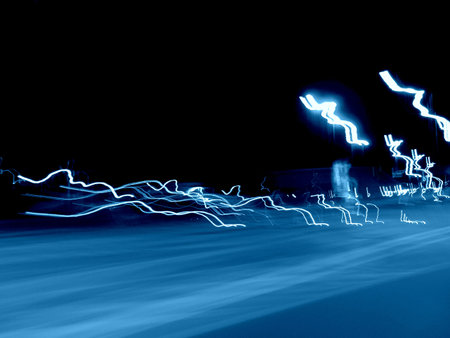 abstract photo of light and contrast in movement
