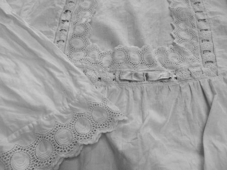 ancient nightgown closeup photo