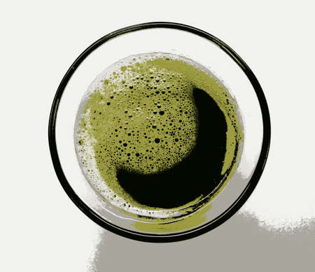 green detox celery juice closeup photoの写真素材