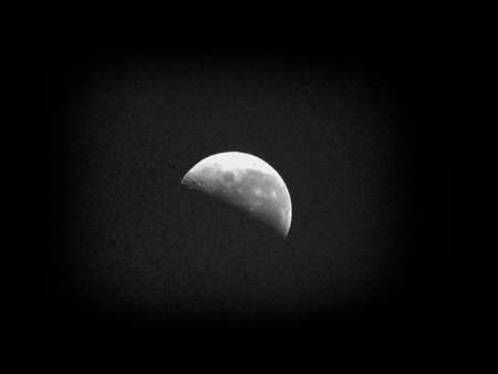 photo of the moon during the nightの写真素材