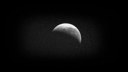 photo of the moon during the night