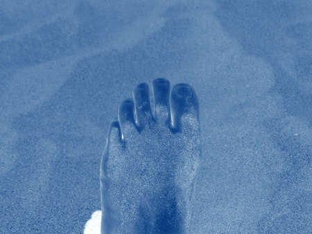 foot on the beach illustrationの写真素材