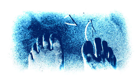 feet on the beach illustrationの写真素材