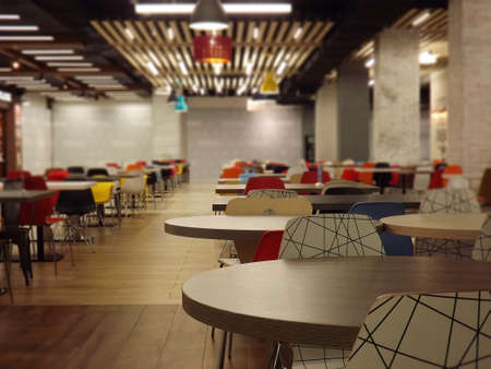 the scene with dining in the cafeのeditorial素材