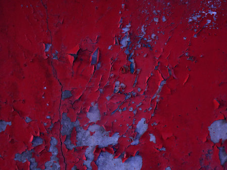 The red old wall cracksの写真素材
