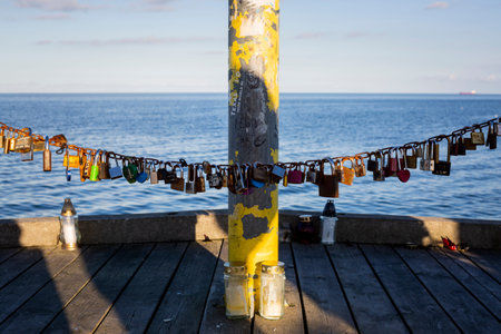 Lokers at the end of the sopot pier in Poland, One of the biggest pier's in Europe.