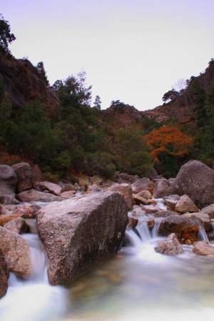 a landscape of beautiful nature reserve of Geres in Portugal.