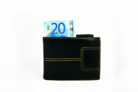 A wallet with money to use in everyday shopping.