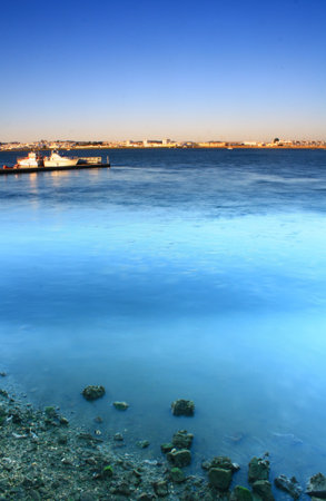 the border between Portugal and Spain, at a marina on the River Guadiana.