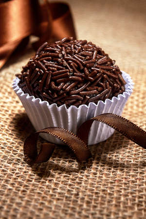 Brigadeiro, sweet typical of Brazil found in children s partiesの写真素材