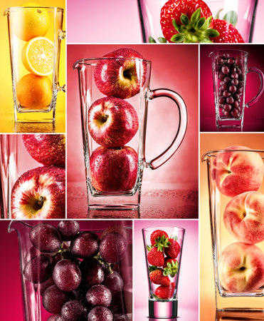 Fruit juice unusual mosaicの写真素材