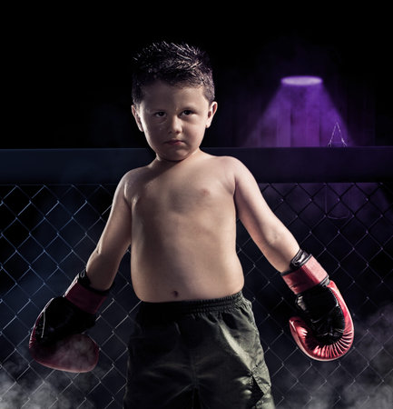 Child fighterの写真素材