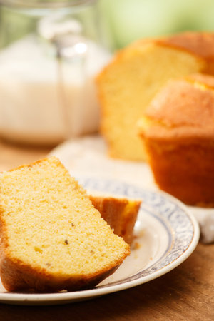 Traditional brazilian Fuba cake