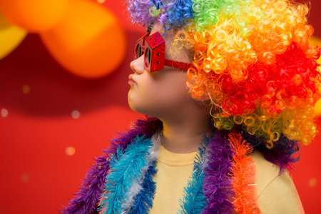 Child having fun at Carnival in Brazil