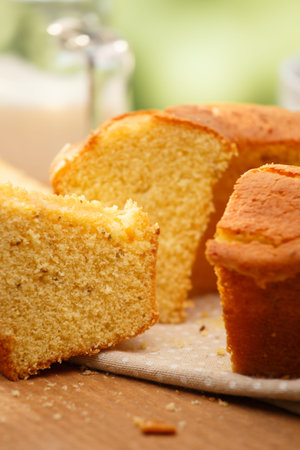 Traditional brazilian Fuba cake