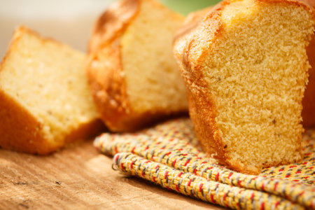 Traditional brazilian Fuba cake