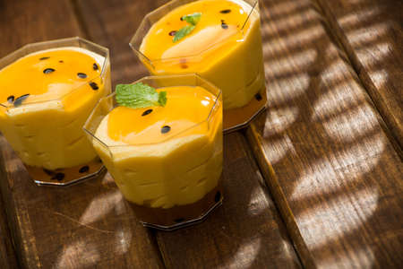 passion fruit mousseの写真素材