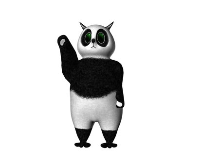 Isolated rendered owlの写真素材