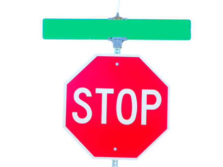 Isolated stop signの写真素材