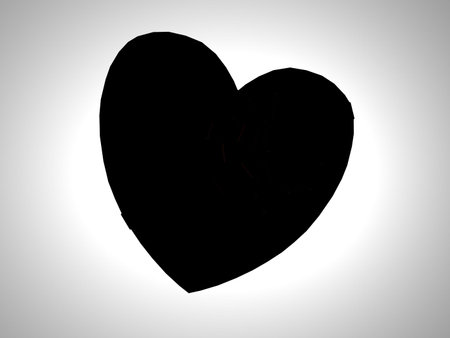 Silhouette of Heartの写真素材