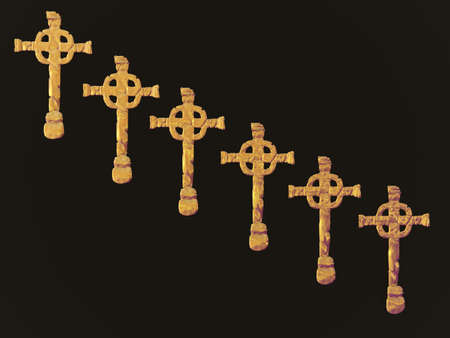 Diagonal Gold Crossesの写真素材