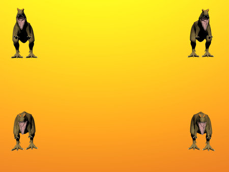 Isolated dinosaurs with copy spaceの写真素材