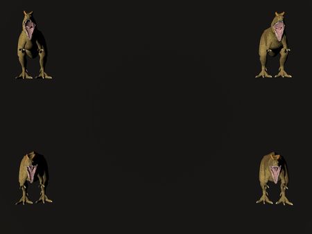 Black isolated dinosaurs with copy spaceの写真素材