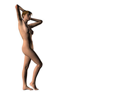 Illustrated nude posingの写真素材