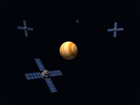satellites orbiting a planet