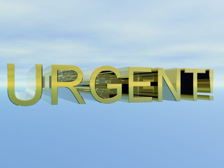 3D illustration of Urgentの写真素材