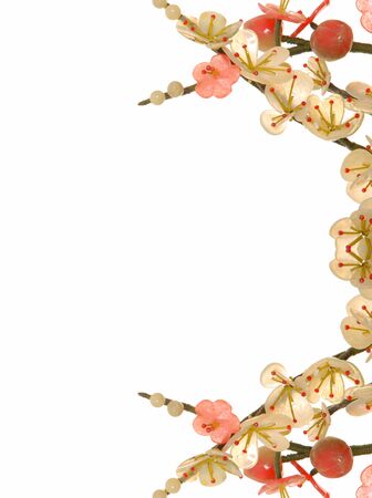 Detail of fine chinese jade cherry blossomの写真素材
