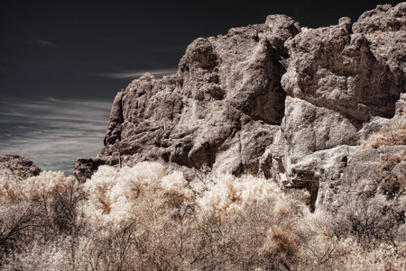 Desert mountains in autumnの写真素材