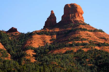 Desert Mountains and rock formations at sedona arizonaの写真素材
