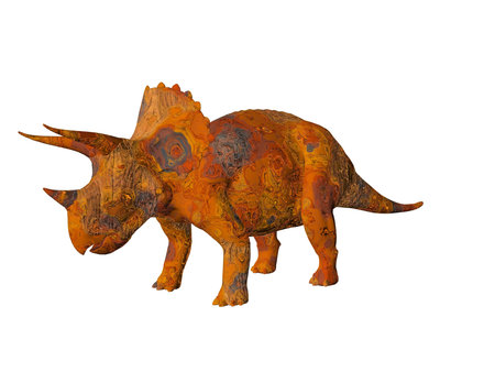 Triceratops an ancient jurassic extinct reptileの写真素材