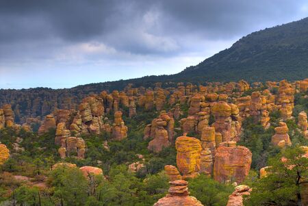 Stormy weather in Chiricahua National Monument in Southeast Arizonaの写真素材