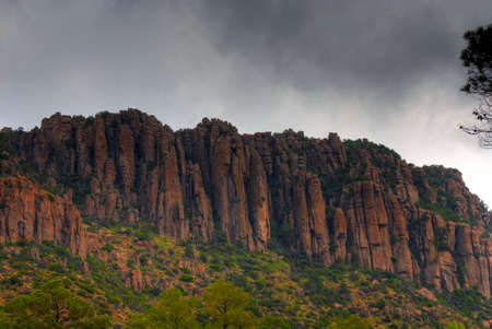 Stormy weather in Chiricahua National Monument in Southeast Arizonaの写真素材