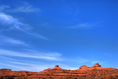 Stormy weather over Monument Valley in black and whiteの写真素材