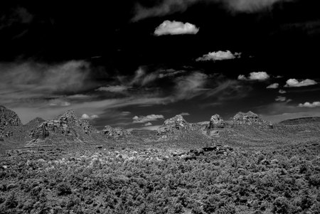 Black and white image of Sedona Arizonaの写真素材
