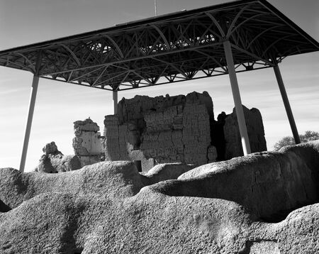 Casa Grande Ruins National Monument of the Hohokam Indians in Arizona USAの写真素材