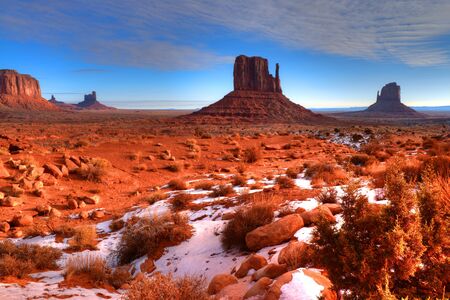 Monument Valley Arizona site of many cowboy western moviesの写真素材