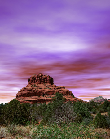 Bell rock Red Rock country mountains surrounding Sedona Arizonaの写真素材