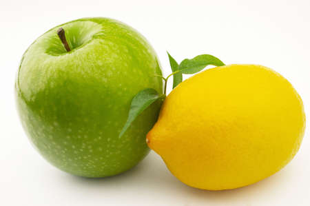 Apple and lemonの写真素材