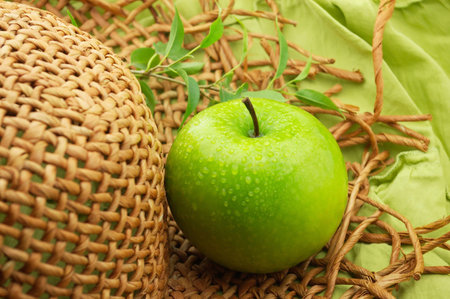 Apple and hatの写真素材