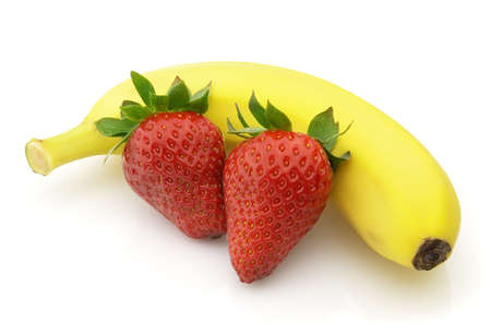Strawberry with bananaの写真素材