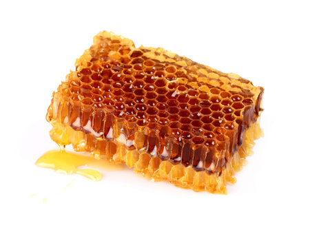 Honeycomb on a white background