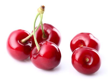 Sweet ripe sherry in closeup