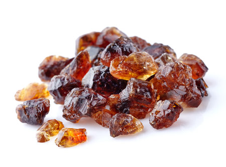 Brown sugar in closeupの写真素材