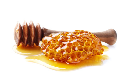 Honeycomb with spoon